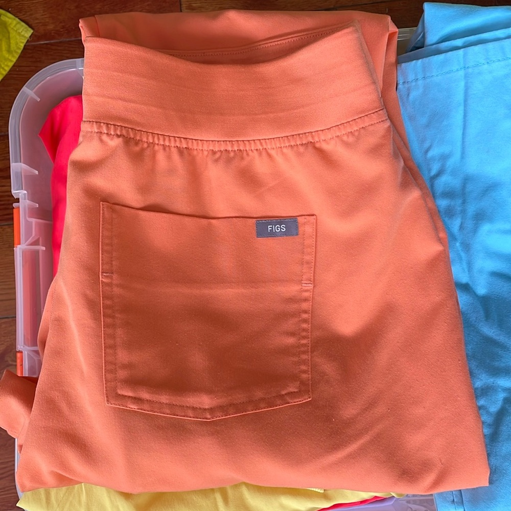 Figs Orange Track Pants